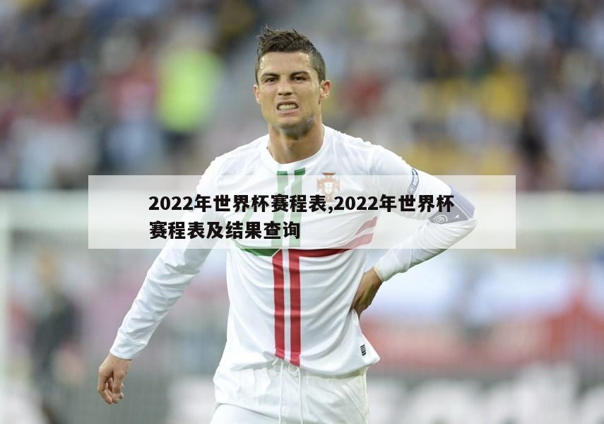 2022年世界杯赛程表,2022年世界杯赛程表及结果查询